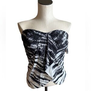 Vince Camuto Tie-dye Draped Swimsuit Tankini
Top Women's Black Size Small NWT